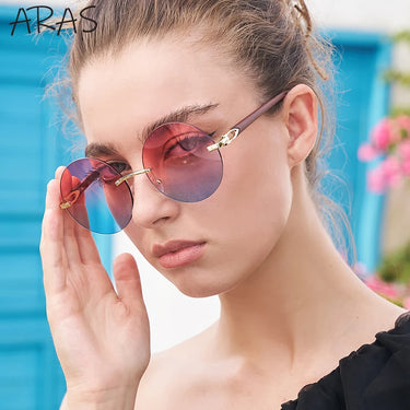 Rimless Round Sunglass